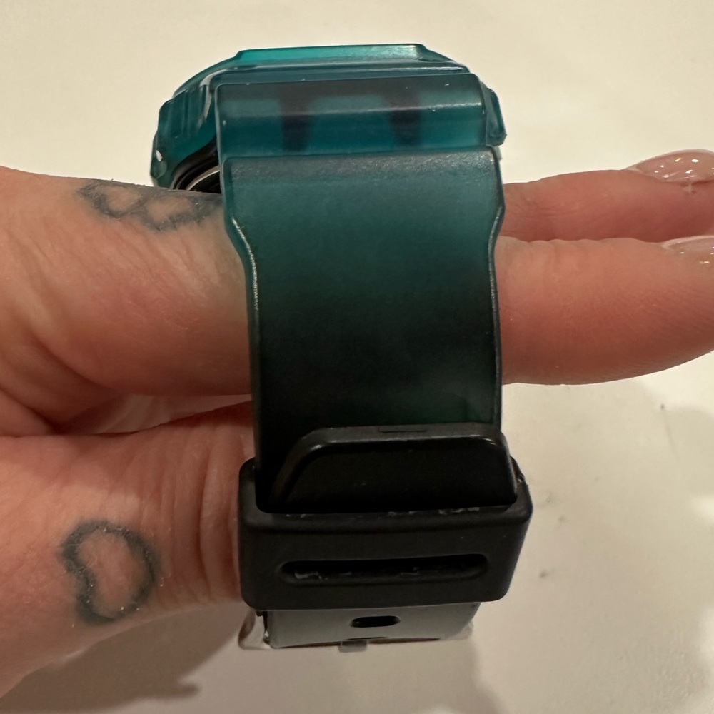 Casio Digital G-Shock DW-B5600 Watch in translucent gradated Turquoise Blue - Picture 7 of 8